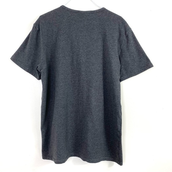 LACOSTE Sleepwear Slits Neck Crew Neck T-shirt In Charcoal Gray Size M - Picture 5 of 9
